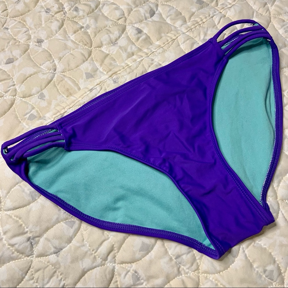 No Boundaries Royal Blue Purple Swimsuit Bikini Bottoms M